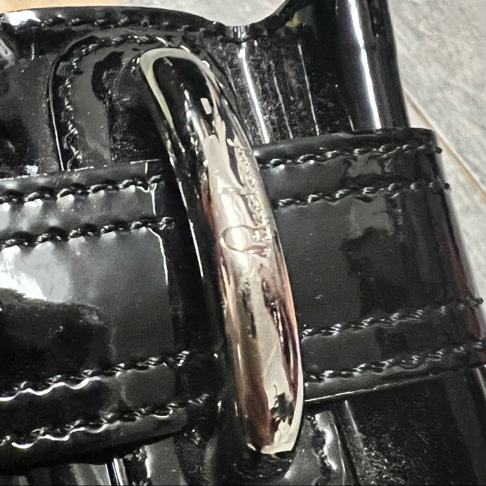 RARE Burberry Prorsum Black Patent Leather Quilted Beaton Check Hobo handbag - Picture 8 of 16